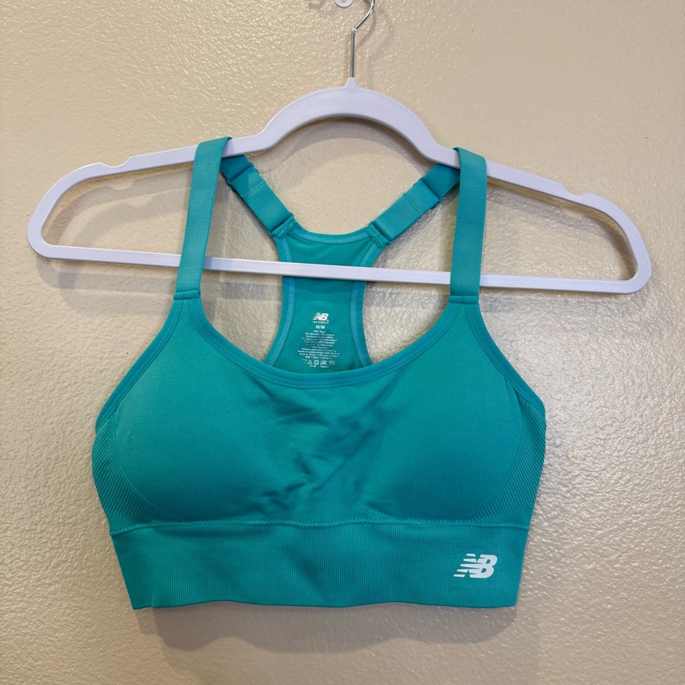 New Balance Seamless Women's Teal Sports Bra Medium New Without Tags